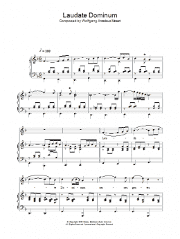 page one of Laudate Dominum (from Solemn Vespers) (Piano, Vocal & Guitar Chords)