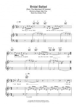 page one of Bridal Ballad (from The Merchant Of Venice) (Piano, Vocal & Guitar Chords)