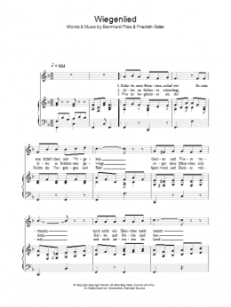 page one of Wiegenlied (Piano, Vocal & Guitar Chords)