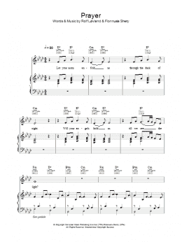 page one of Prayer (Piano, Vocal & Guitar Chords)