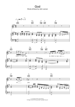 page one of God (Piano, Vocal & Guitar Chords)