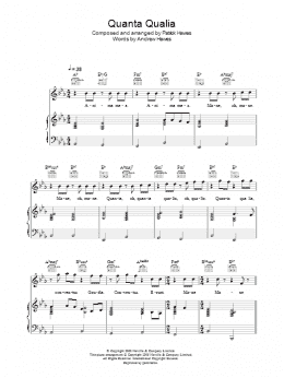 page one of Quanta Qualia (Piano, Vocal & Guitar Chords)