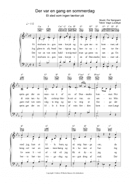 page one of Der Var En Gang En Sommerdag (Piano, Vocal & Guitar Chords)
