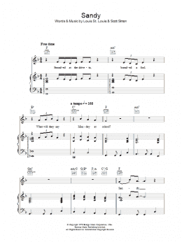 page one of Sandy (Piano, Vocal & Guitar Chords)