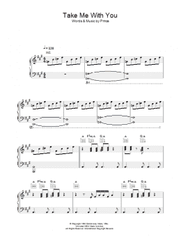 page one of Take Me With U (Piano, Vocal & Guitar Chords)