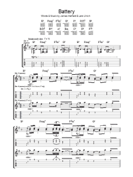page one of Battery (Guitar Tab)