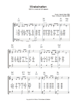 page one of Mirakelnatten (Piano, Vocal & Guitar Chords)