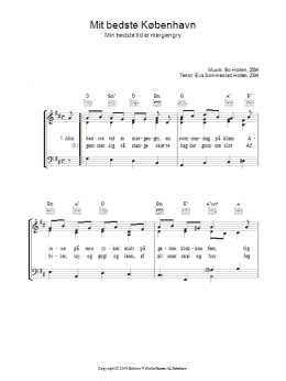 page one of Mit Bedste Kobenhavn (Piano, Vocal & Guitar Chords)