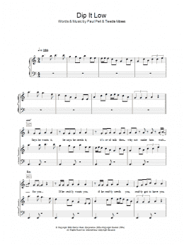 page one of Dip It Low (Piano, Vocal & Guitar Chords)