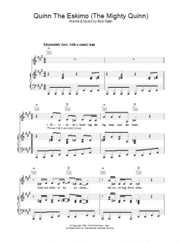 page one of Quinn The Eskimo (The Mighty Quinn) (Piano, Vocal & Guitar Chords)