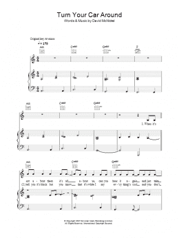 page one of Turn Your Car Around (Piano, Vocal & Guitar Chords)