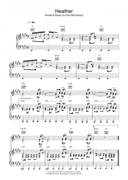 page one of Heather (Piano, Vocal & Guitar Chords)