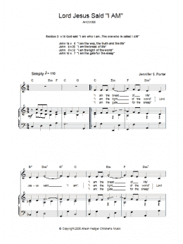 page one of Lord Jesus Said 'I Am' (Piano, Vocal & Guitar Chords)