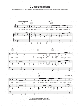 page one of Congratulations (Piano, Vocal & Guitar Chords)
