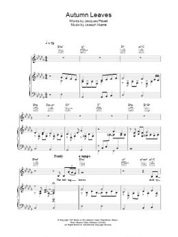 page one of Autumn Leaves (Les Feuilles Mortes) (Piano, Vocal & Guitar Chords)