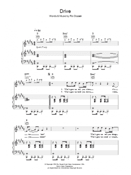page one of Drive (Piano, Vocal & Guitar Chords)