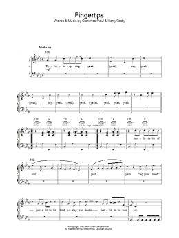 page one of Fingertips (Piano, Vocal & Guitar Chords)