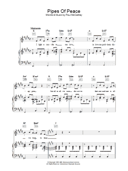page one of Pipes Of Peace (Piano, Vocal & Guitar Chords)