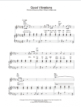 page one of Good Vibrations (Piano, Vocal & Guitar Chords)