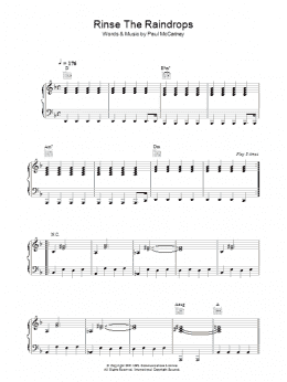page one of Rinse The Raindrops (Piano, Vocal & Guitar Chords)