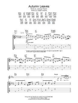 page one of Autumn Leaves (Les Feuilles Mortes) (Guitar Tab)
