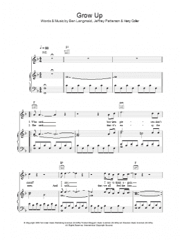 page one of Grow (Piano, Vocal & Guitar Chords)
