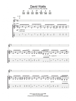 page one of David Watts (Guitar Tab)