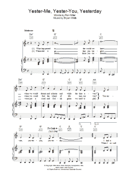 page one of Yester-me, Yester-you, Yesterday (Piano, Vocal & Guitar Chords)