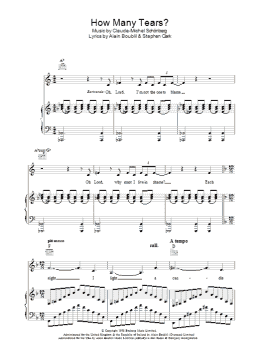 page one of How Many Tears? (from Martin Guerre) (Piano, Vocal & Guitar Chords)