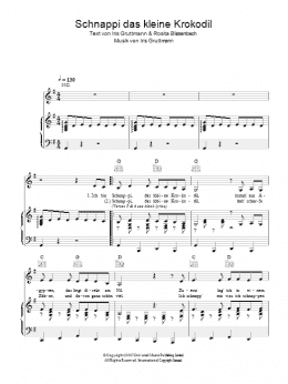 page one of Schnappi das kleine Krokodil (Piano, Vocal & Guitar Chords)