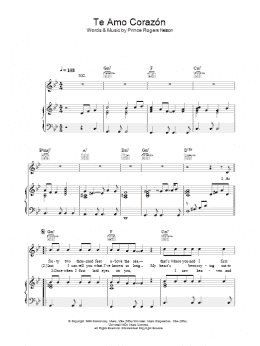 page one of Te Amo Corazon (Piano, Vocal & Guitar Chords)