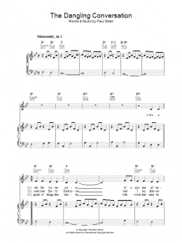 page one of The Dangling Conversation (Piano, Vocal & Guitar Chords)