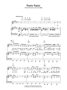 page one of Radio, Radio (Piano, Vocal & Guitar Chords)