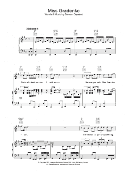 page one of Miss Gradenko (Piano, Vocal & Guitar Chords)