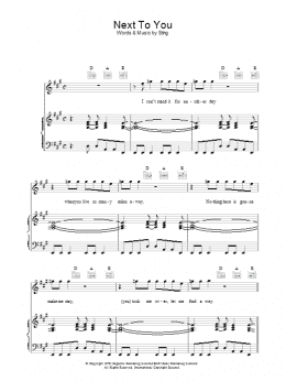 page one of Next To You (Piano, Vocal & Guitar Chords)