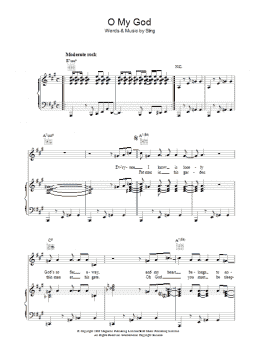 page one of O My God (Piano, Vocal & Guitar Chords)