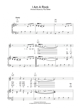page one of I Am A Rock (Piano, Vocal & Guitar Chords)