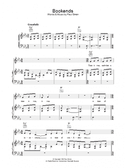 page one of Bookends (Piano, Vocal & Guitar Chords)