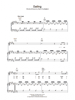page one of Sailing (Piano, Vocal & Guitar Chords)