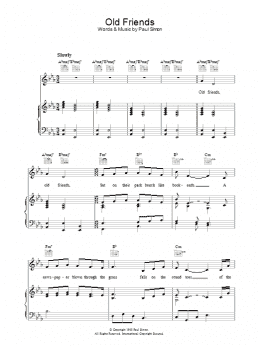page one of Old Friends (Piano, Vocal & Guitar Chords)