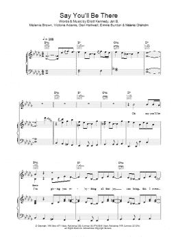 page one of Say You'll Be There (Piano, Vocal & Guitar Chords)