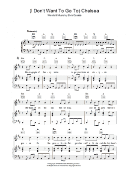 page one of (I Don't Want To) Go To Chelsea (Piano, Vocal & Guitar Chords)