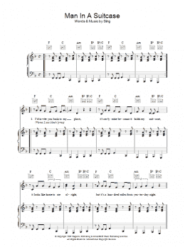 page one of Man In A Suitcase (Piano, Vocal & Guitar Chords)