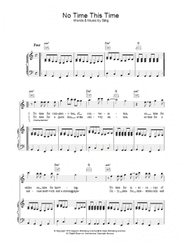 page one of No Time This Time (Piano, Vocal & Guitar Chords)