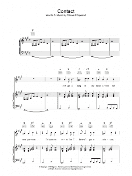 page one of Contact (Piano, Vocal & Guitar Chords)