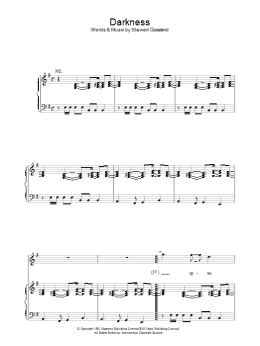 page one of Darkness (Piano, Vocal & Guitar Chords)