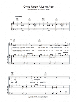 page one of Once Upon A Long Ago... (Piano, Vocal & Guitar Chords)