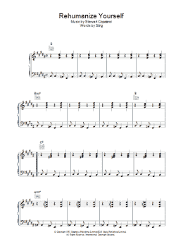 page one of Rehumanize Yourself (Piano, Vocal & Guitar Chords)