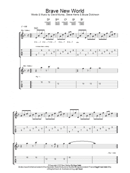 page one of Brave New World (Guitar Tab)