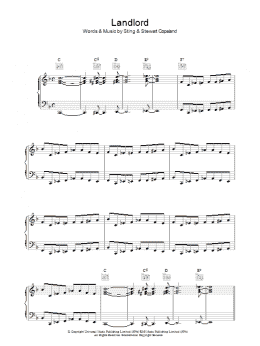 page one of Landlord (Piano, Vocal & Guitar Chords)